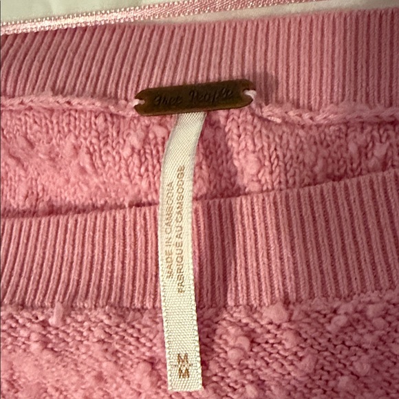 Free People Cozy Pink Women's Sweater M - Picture 3 of 5